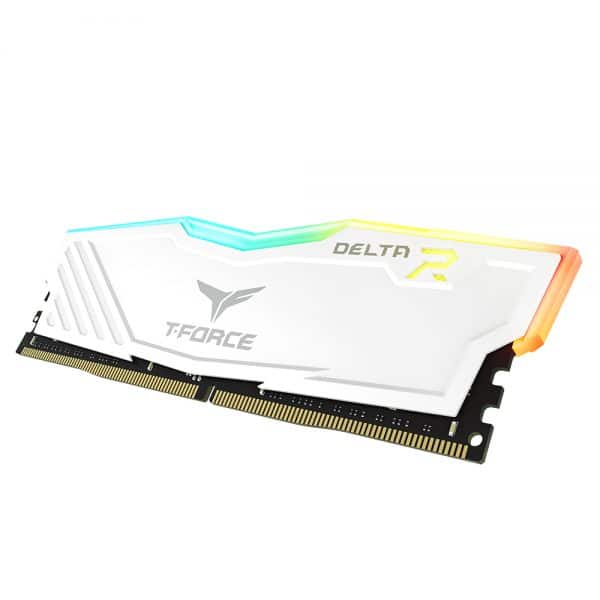 Team Group T-Force DELTA RGB DDR4 8 Go (2 x 4 Go) 2666 Mhz – Blanc