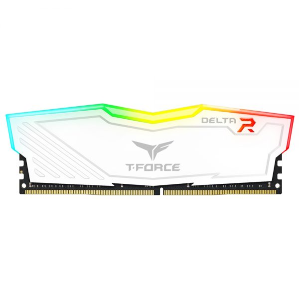 Team Group T-Force DELTA RGB DDR4 8 Go (2 x 4 Go) 2666 Mhz – Blanc