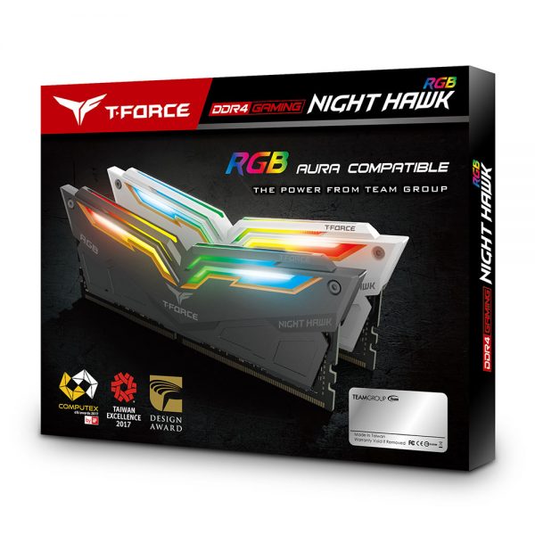 Team Group T-Force Night Hawk RGB DDR4 16 Go (2 x 8 Go) 3200 Mhz - Packaging